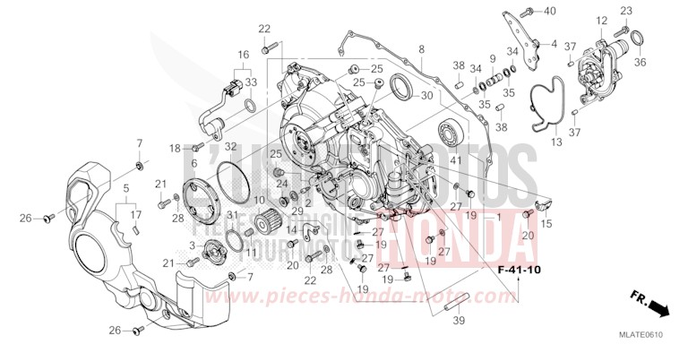 PANNEAU CARTER-MOTEUR D. (CMX1100D/D2/D3) de CMX 1100 "Rebel" PEARL DEEP MUD GRAY (NHC47) 2026